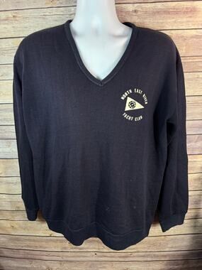 Vintage Champion Blue Sweater North East River Yacht Club Size Large 90s